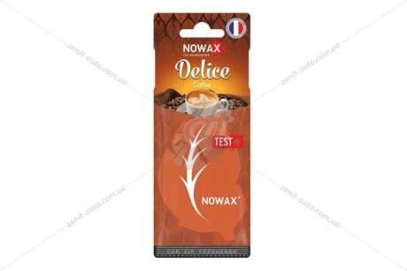 Ароматизатор - стікер паперовий Delice Coffe Nowax NOWAX NX00080