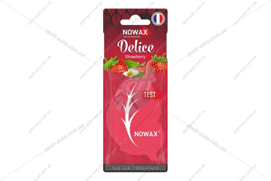 Ароматизатор - стікер паперовий Delice STRAWBЕRRY Nowax NOWAX NX00086 (фото 1)