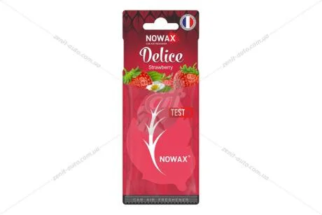 Ароматизатор - стікер паперовий Delice STRAWBЕRRY Nowax NOWAX NX00086