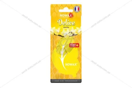 Ароматизатор - стікер паперовий Delice Vanilla Nowax NOWAX NX00088