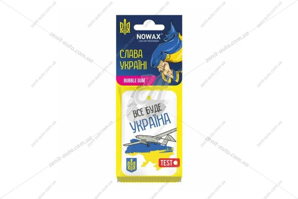 Ароматизатор - стікер паперовий (Все буде Украіна) (баблгам) Nowax NOWAX NX00134 (фото 1)