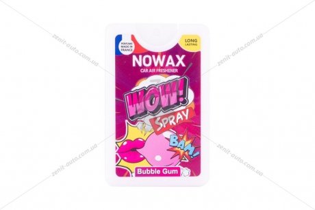 Ароматизатор воздуха спрей WOW Spray 18ml - Bubble Gum NOWAX NX00137