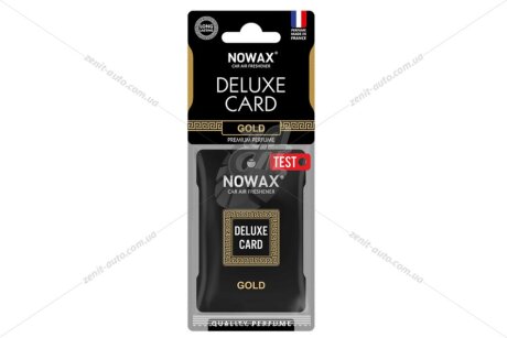 Ароматизатор целюлозний 6гр Deluxe Card Gold NOWAX 'NX07731