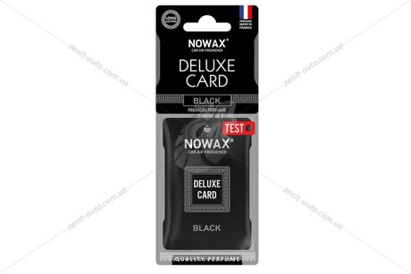 Ароматизатор целюлозний 6гр Deluxe Card Black NOWAX 'NX07733