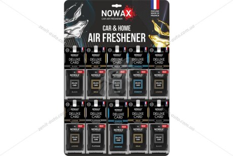 Ароматизатор целюлозний стенд планшет 50шт 6гр Deluxe Card NOWAX 'NX07736
