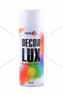 Краска акриловая спрей (белый глянцевый) (9010) DECOR LUX NOWAX NX48012