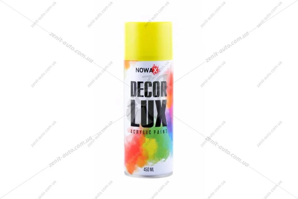Краска акриловая спрей (желтый) (1023) DECOR LUX Nowax NOWAX 'NX48020 (фото 1)