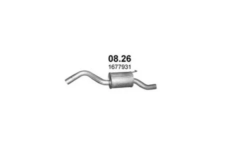 Глушник алюм. сталь, задн. частина Ford Transit Connect 1.8i 16V Polmostrow POLMOSTROW 08.26