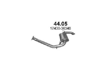 Глушник алюм. сталь, задн. частина Lexus NX300h 2.5i Hybrid Polmostrow POLMOSTROW 44.05