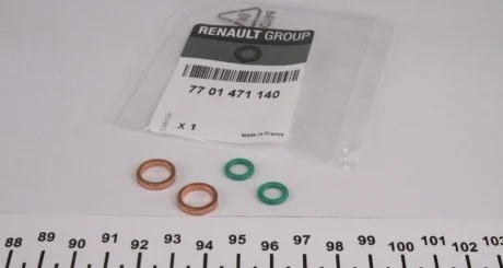 Прокладка трубки подачі масла до турбіни (комплект) 1,9dci Renault Trafic II (01-) Renault RENAULT 7701471140