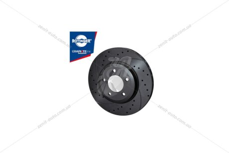 Диск гальмівний передній (кратно 2) Audi Q4 E-Tron (21-)/ VW ID (20-) [340x49.8 перфорир.] (RT 22724-GL T5) ROTINGER 'RT22724GLT5
