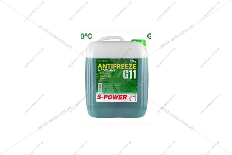 Антифриз G11, (-30С), 10кг,(зелений) S-POWER 'SPG11G10LCAN (фото 1)