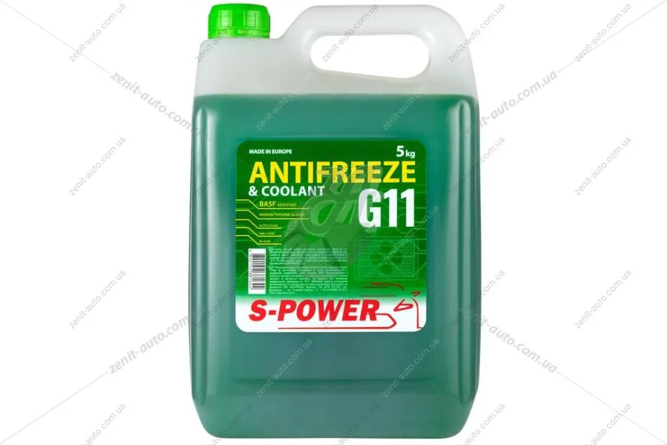 Антифриз G11, (-30С), 5кг,(зелений) S-POWER 'SPG11G5LCAN (фото 1)