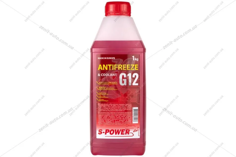 Антифриз G12, (-30С), 1кг, (червоний) S-POWER 'SPG121LCAN (фото 1)