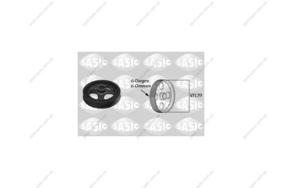 Шкив коленвала TOYOTA Yaris Sasic SASIC '2156028 (фото 1)