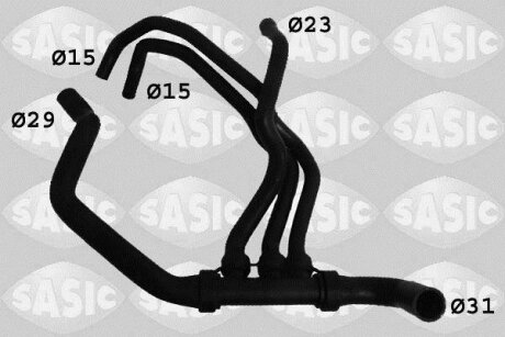 Патрубок радиатора нижний RENAULT Megane II, Scenic II SASIC '3404032