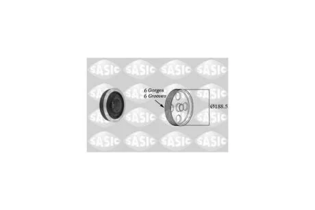 Шкив коленвала VAG A4 II, A6 III, A8, Touareg Sasic SASIC '9001805