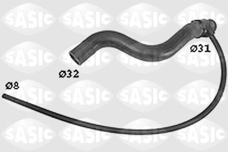 Патрубок радиатора верхний VOLKSWAGEN Passat III, IV SASIC 'SWH6819
