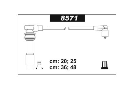 Провід свічкові Лачетти 1,8 (силікон) SENTECH 8571