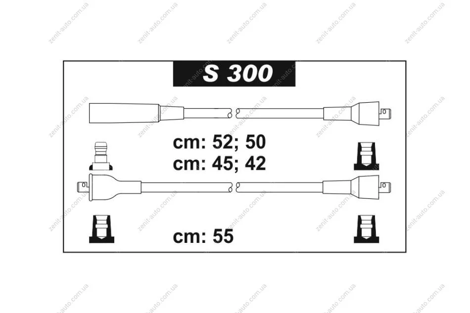 Дроти високовольтні 2101-2107 (+провід катушки) SENTECH S300 (фото 1)