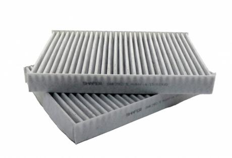 Фильтр салона MB S (C215, C216, C217, W221, W222, V222, X222), Ssangyong Musso, 2.2D-6.3, 99-, (к-кт 2шт), угольный SHAFER 'SAK292S