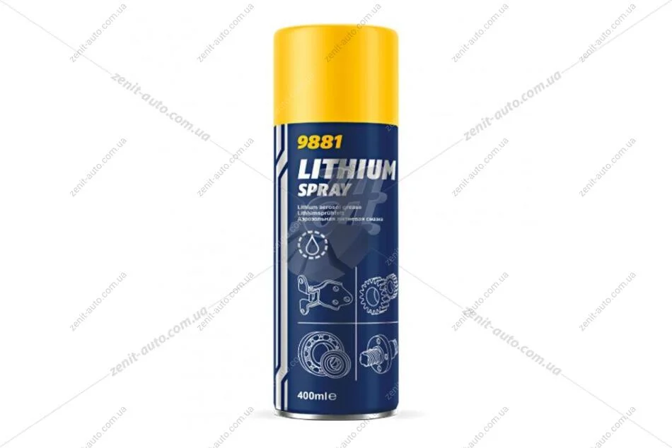 Смазка литиевая(водостойкая) Lithium spray (аэрозоль), 400мл. SHAFER 'SD17 (фото 1)