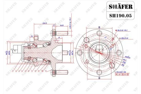 Маточина задня Chevrolet Evanda, Epica, Lacetti (02-) ABS+ SHAFER SH190.05
