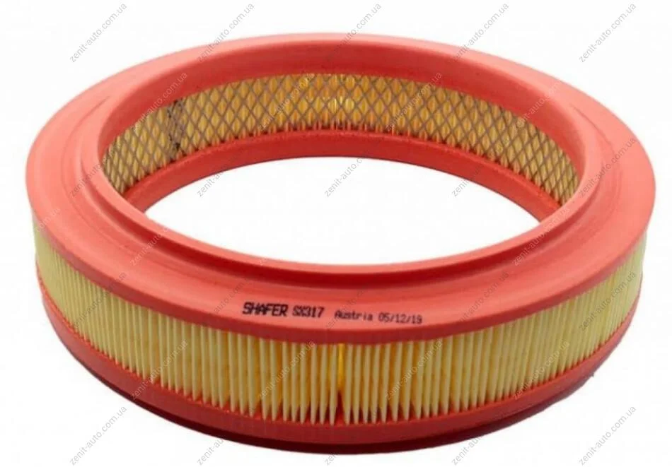 Фільтр повітряний Renault Clio I, Megane I, Rapid, Super 5, 11, 19, 21, Accord, 1.4-1.8, 83-03 (з металевою сіткою по внутрішньому контуру) (SX317) SHAFER 'SX317 (фото 1)