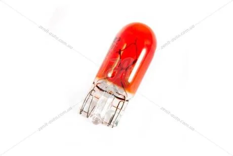 Лампа розжарювання 12V WY5W 5W W2.1x9.5d T10 AMBER (оранж) (поWор повор. б/цоколя) (кратно 10) Solar 1264