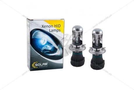 Лампа ксеноновая H4 биксеноновая bi-xenon 5000K 85V 35W P43t-38 KET (к-т 2шт) Solar 1450