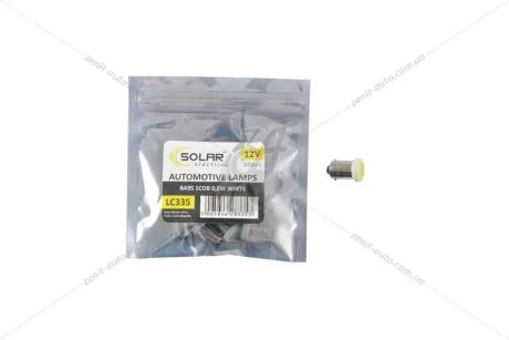 Лампа світлодіодна 12V Т8.5 BA9s (1COB 0,6W) білий (кратно 10) Solar LC335_P