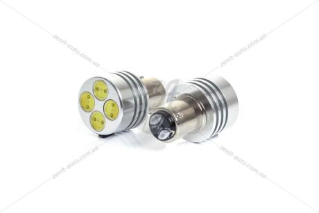 Лампа світлодіодна 12V S25 P21/5W BAY15d 2W (4SMD) білий (к-т 2шт) Solar LS238