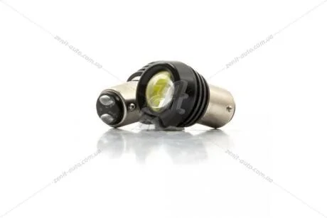 Лампа світлодіодна 12V S25 P21/5W BAY15d (1SMD 1,5W линза) (габарит/стоп-сигнал) білий (к-т 2шт) Solar LS240