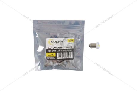 Лампа светодиодная 12V Т8.5 BA9s (1SMD 50х50) белый (кратно 10) Solar LS247_P