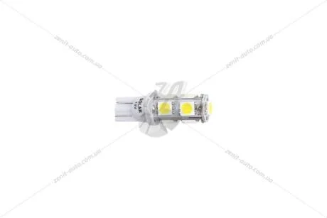 Лампа світлодіодна 12V T10 W2.1x9.5d W5W (9SMD 50х50) білий (к-т 2шт) Solar LS277_B2