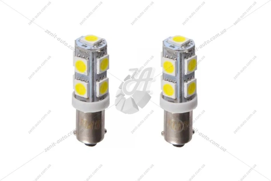 Лампа світлодіодна 12V Т8.5 BA9s (9SMD 50х50) білий (к-т 2шт) Solar LS278_B2 (фото 1)