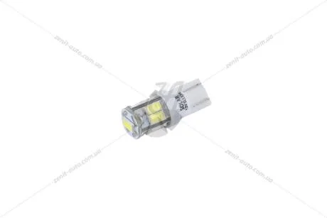 Лампа світлодіодна 12V T10 W2.1x9.5d W5W (9SMD 57x30) білий (к-т 2шт) Solar SL1336
