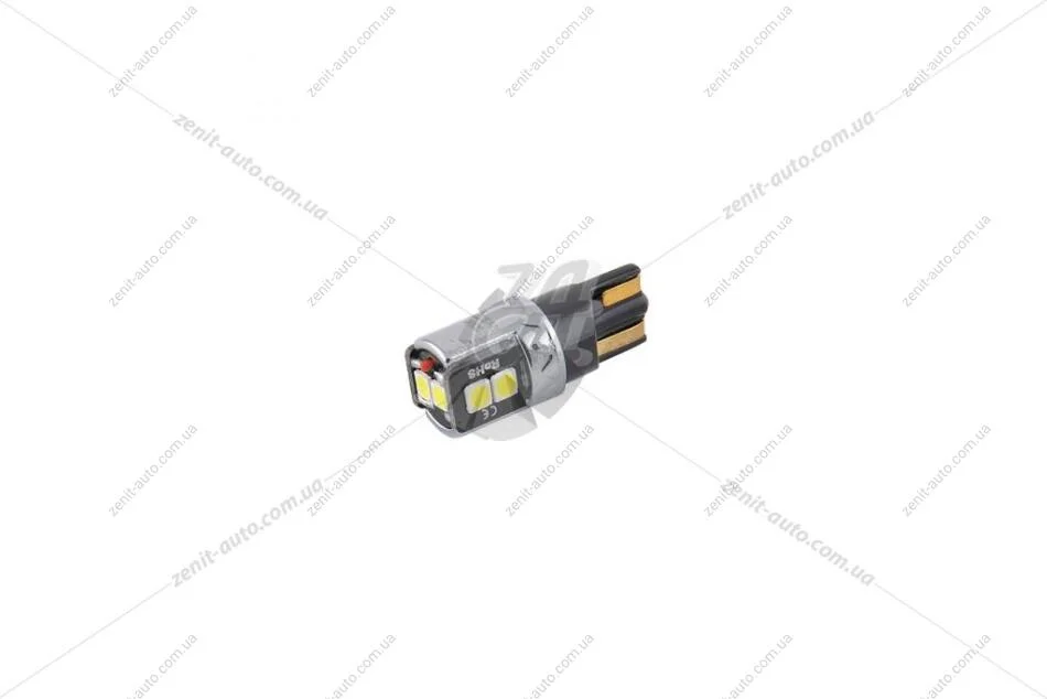 Лампа светодиодная 12V T10 W2.1x9.5d W5W (6SMD 30x30) SSC 6W 250lm CANBUS обманка белый (к-т 2шт) Solar SL1341 (фото 1)