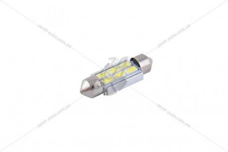 Лампа світлодіодна 12V C5W T11x36 SV8.5 (6SMD 57x30) CANBUS обманка білий (к-т 2шт) Solar SL1360