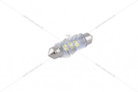 Лампа світлодіодна 24V T11x39 SV8.5 C5W (6SMD 28х35) білий (к-т 2шт) Solar SL2551 (фото 1)