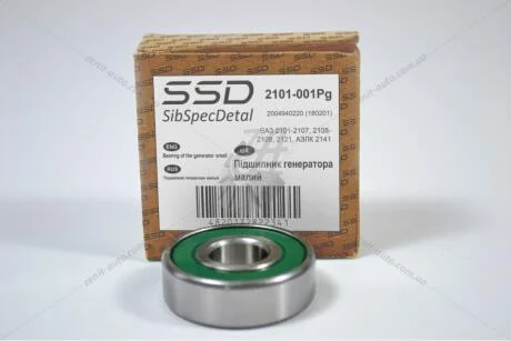 Підшипник генератора 2101/2108/412 малий (180201) SSD 2101-001Pg