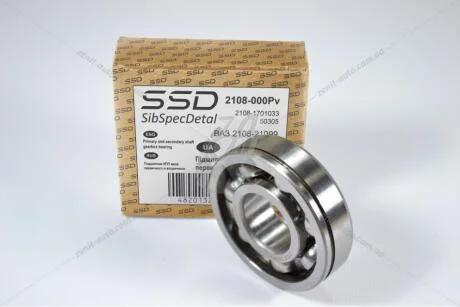 Підшипник КПП 2108 валу вторинного (50305) зад SSD 2108-000Pv