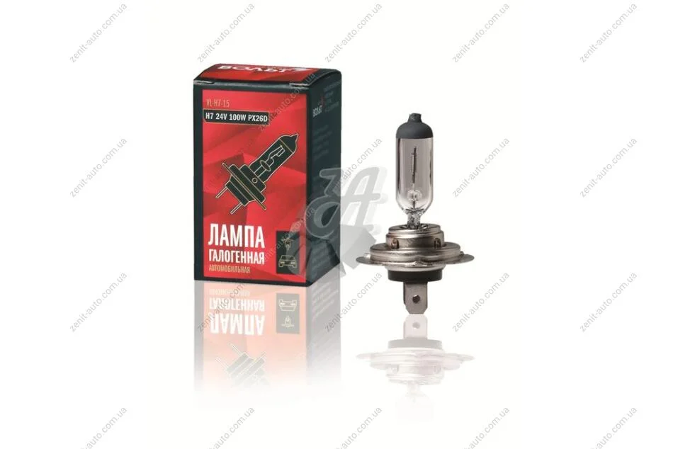 Лампа галогенная H7 24V 100W PX26d StartVOLT VL-H7-15 (фото 1)