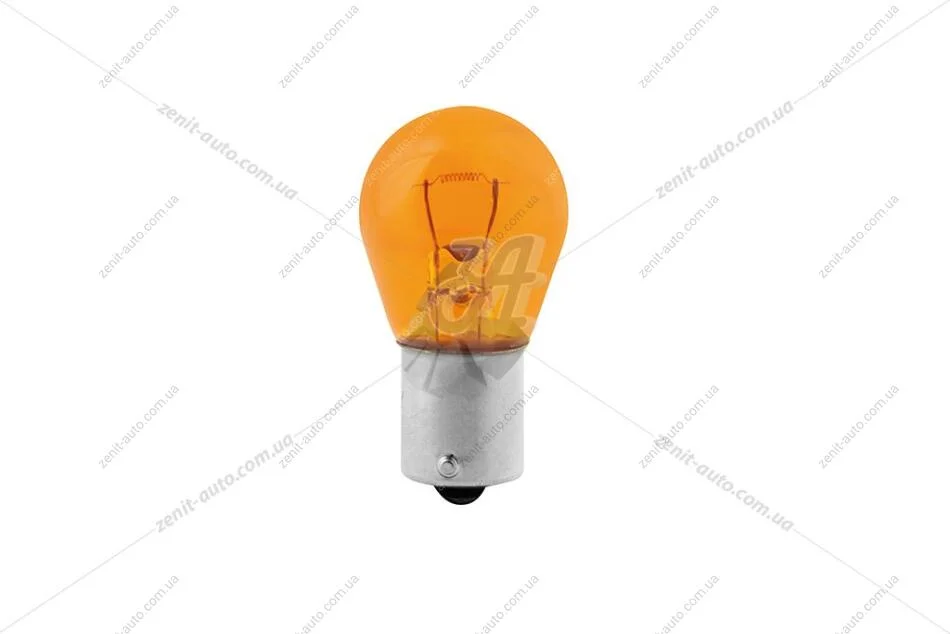 Лампа розжарювання 12V PY21W BAU15s AMBER (жовта) (1-конт)(смещ.цоколь) (кратно 10) Tesla TESLA B52301 (фото 1)