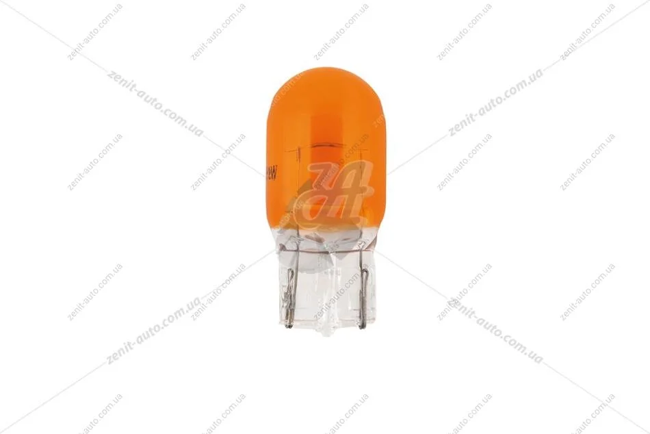 Лампа накаливания 12V WY21W 21W W3x16d Amber оранжевая (без цокольная большая) (кратно 10) Tesla TESLA B62301 (фото 1)