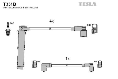Провода высоковольтные (к-кт) LAND ROVER FREELANDER I 1.8i BLATNA TESLA 'T331B