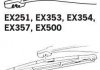 Щетка стеклоочистителя каркасная задняя 350мм ExactFit Rear BMW X3, Citroen C3, C4, Dacia Logan MCV, Opel Zafira (EX353B) Trico EX353 (фото 3)