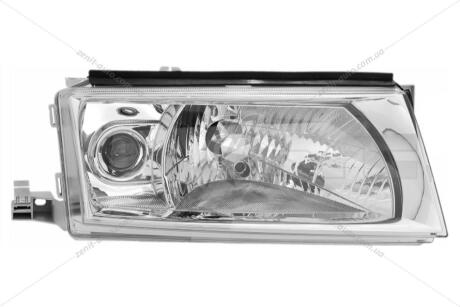 Фара левая Skoda Octavia (00-) H3/H4 с ПТФ (20-6232-A5-2B) TYC '206232A52B
