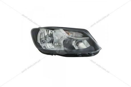 Фара правая с моторчиком VW Caddy (10-) H4 одиночный отражатель (20-C473-05-2B) TYC '20C473052B
