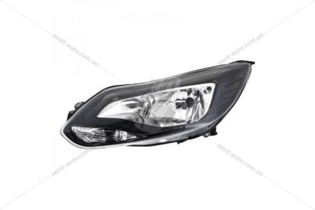 Фара правая с моторчиком Ford Focus II (11-14) H1/H7 черная (20-C569-A5-2B) TYC '20C569A52B